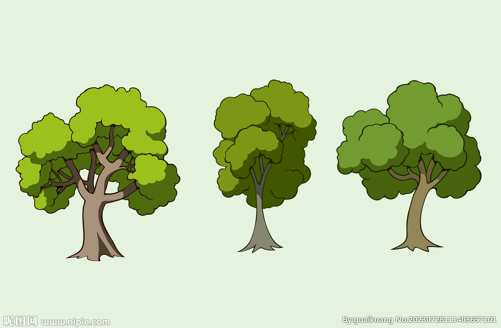 卡通树插画