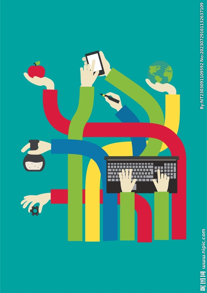 键盘侠手掌工作上班族