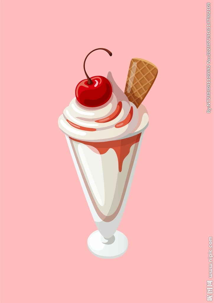 樱桃车厘子冰激凌冰淇淋