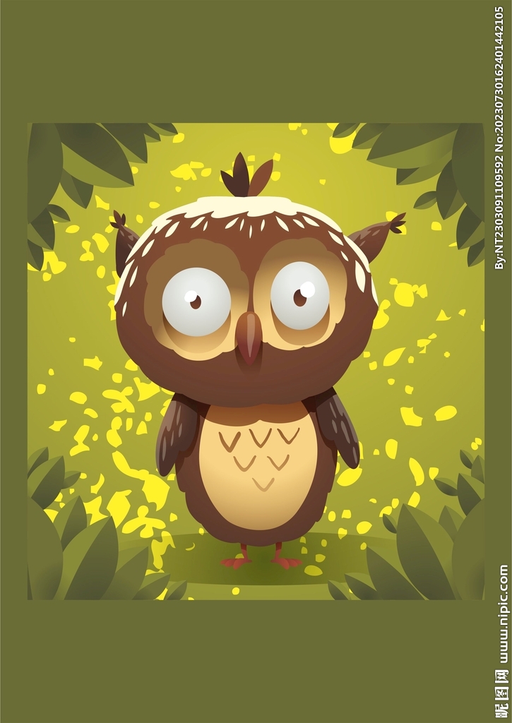 猫头鹰卡通可爱