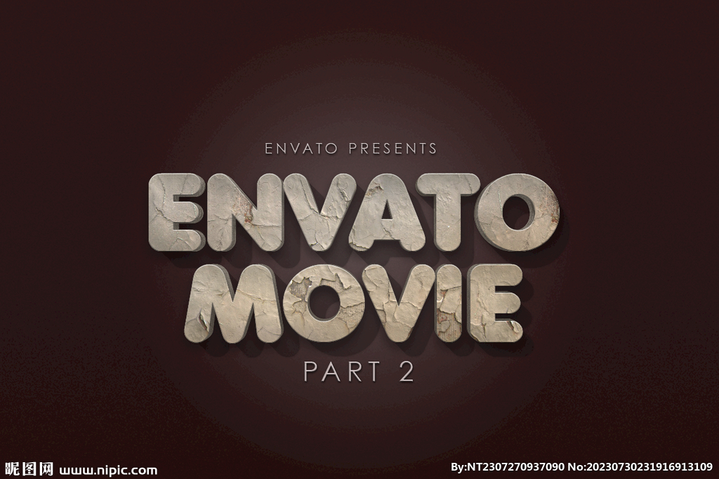 立体字效果样机