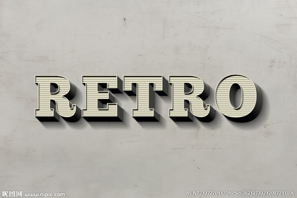 立体字效果样机