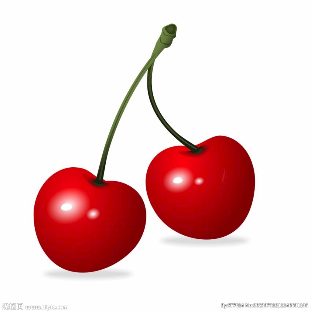 矢量仿真生鲜水果樱桃车厘子