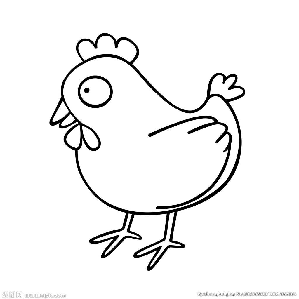 母鸡简笔画