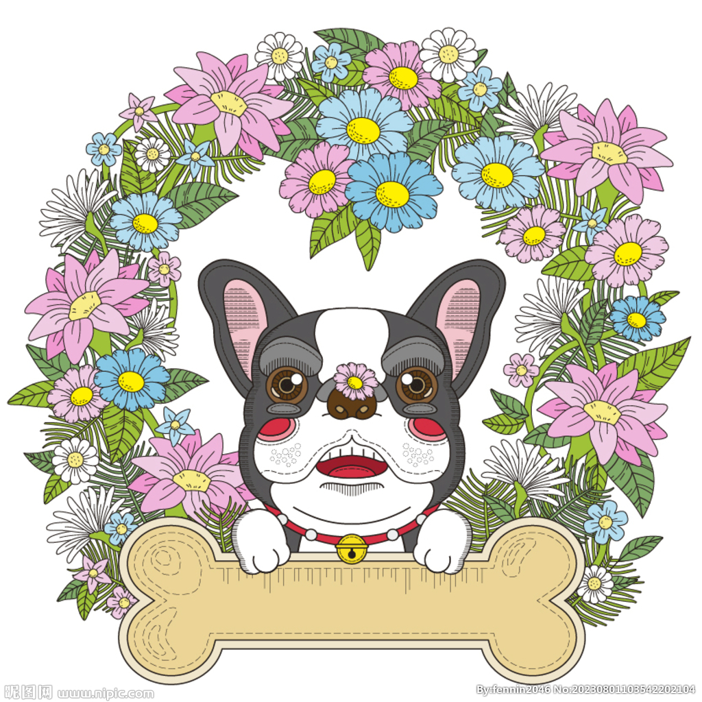 植物动物抽象花纹装饰画