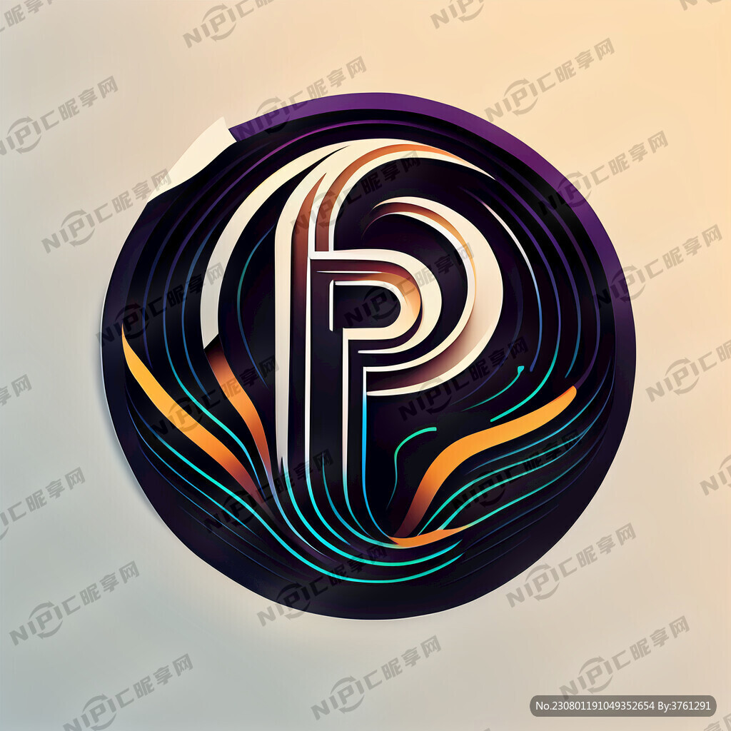 唯美标志设计 字体变形 流线型