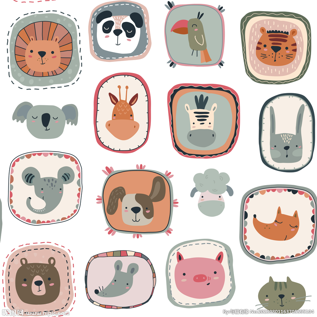 可爱卡通动物头像