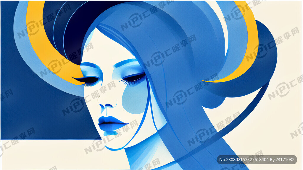 蓝色调 时尚 抽象