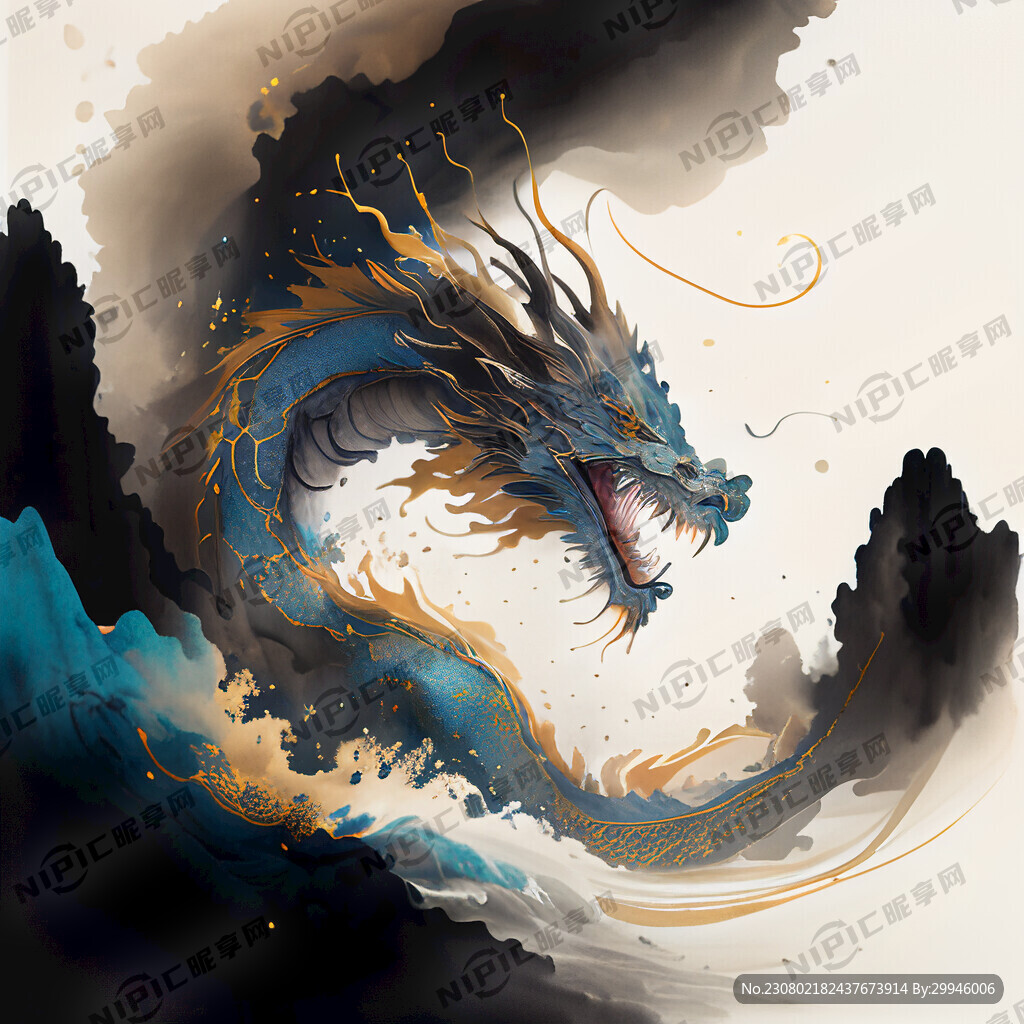 金龙 星辰大海 构图层次丰富