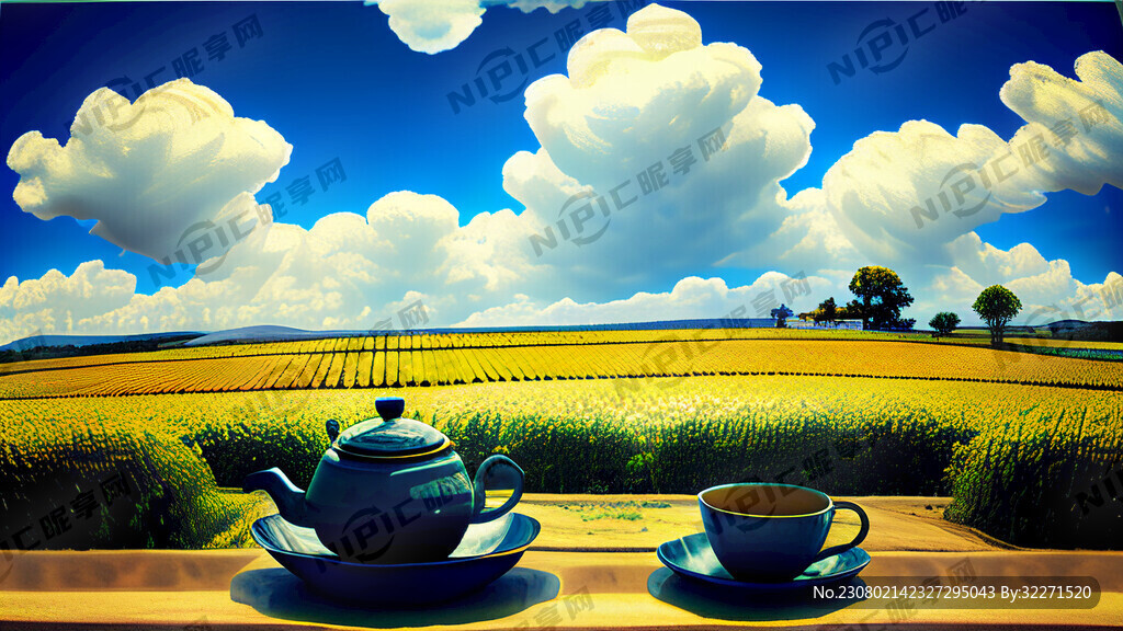 商业摄影 茶田 龙井茶