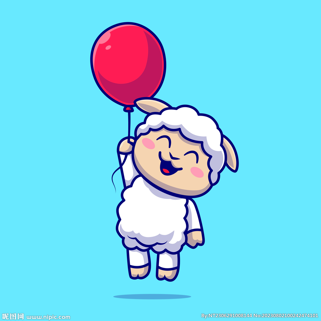 可爱卡通小绵羊