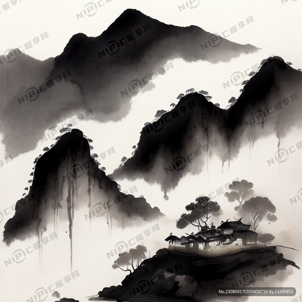 摄影师 水墨画 国画