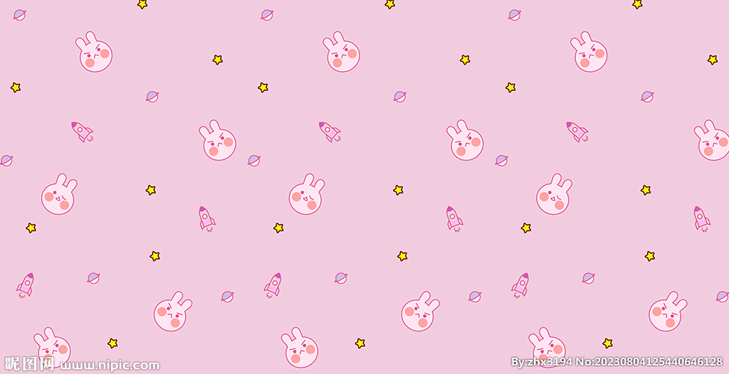 可爱卡通无缝印花图片
