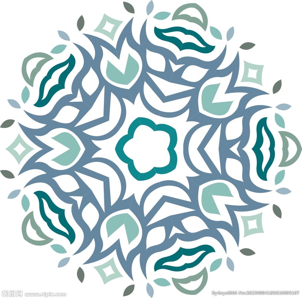 原创印花剪花古典图案图形元素