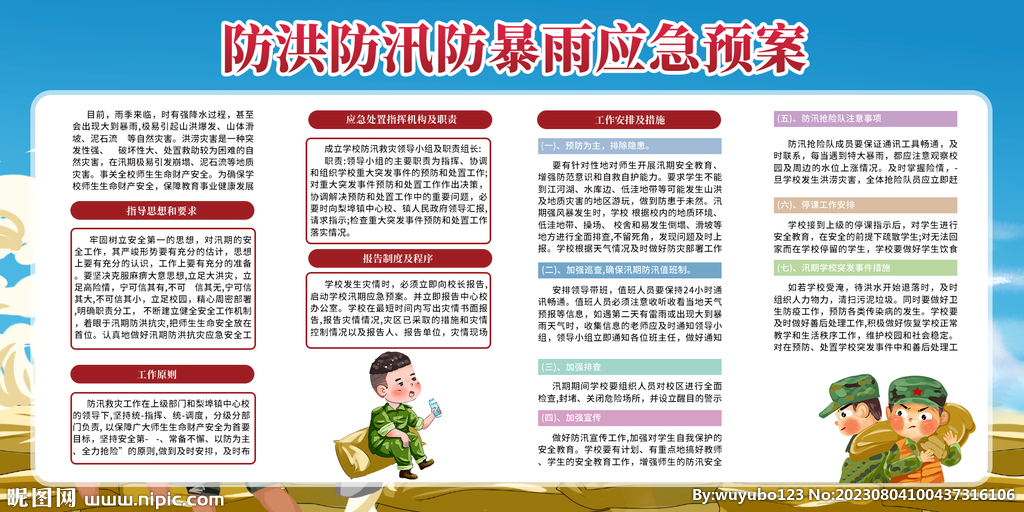 防台防汛安全展板