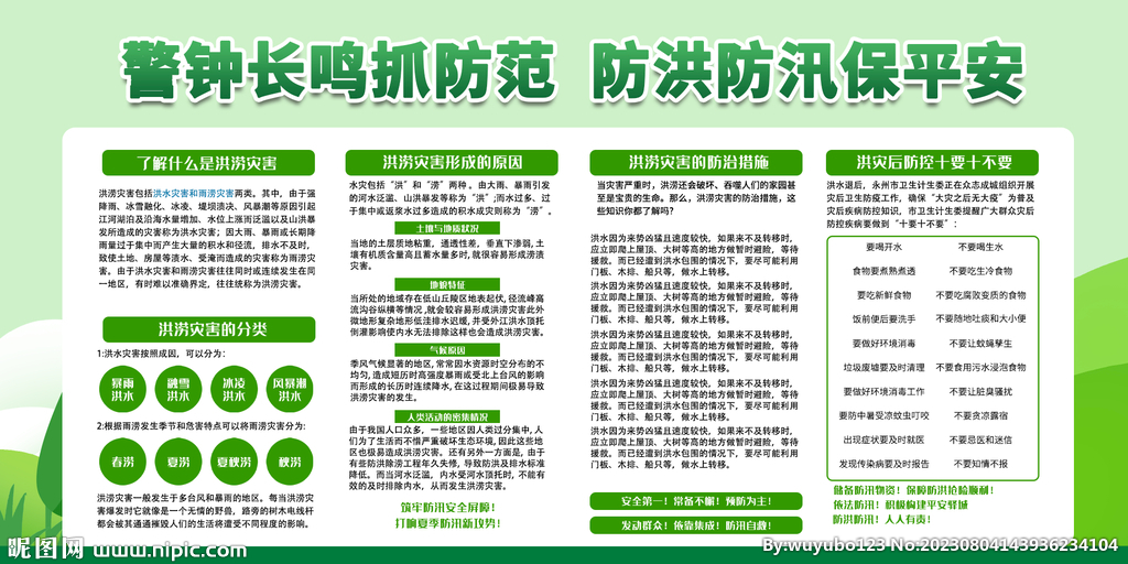 防台防汛展板