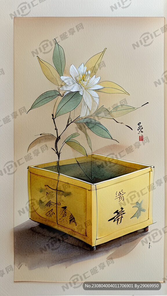 茶叶礼盒藏式风格简单大气淡黄色