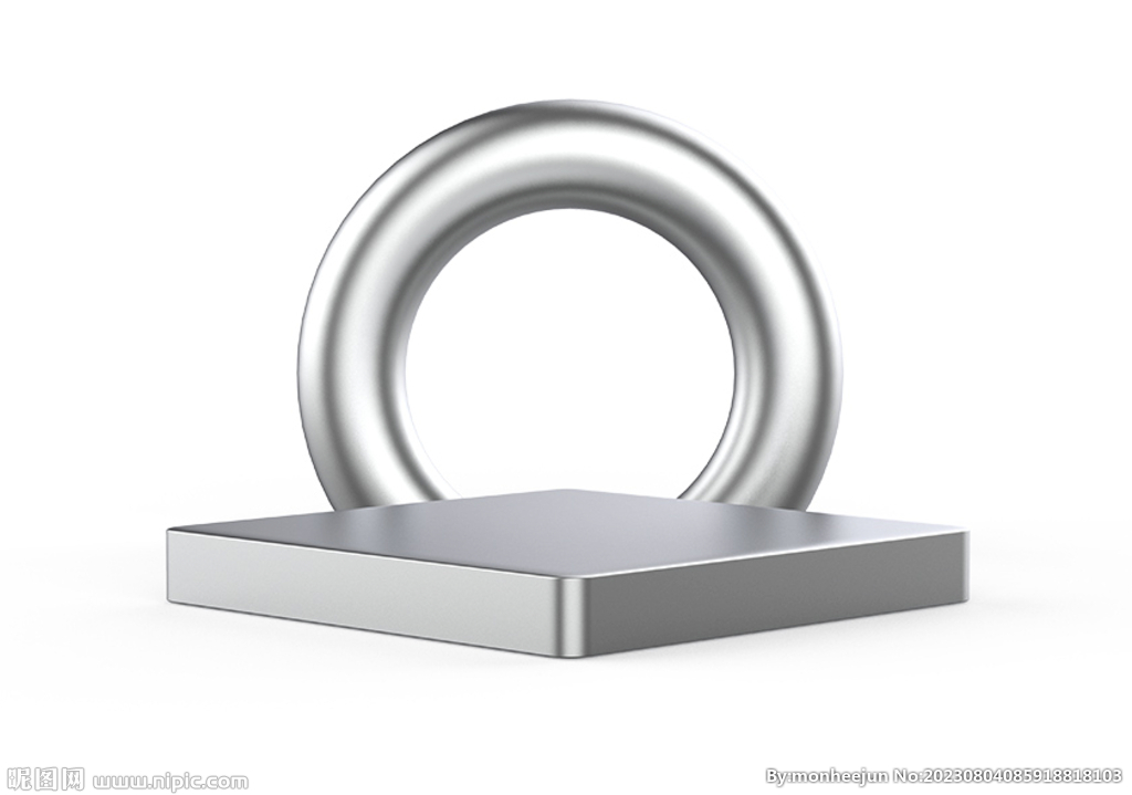 金属磨砂展台 元素背景 圆环 
