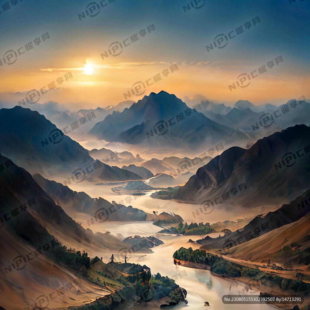 超大广角 俯视视角 南方的山水