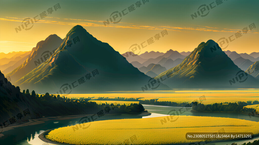 超大广角 俯视视角 南方的山水