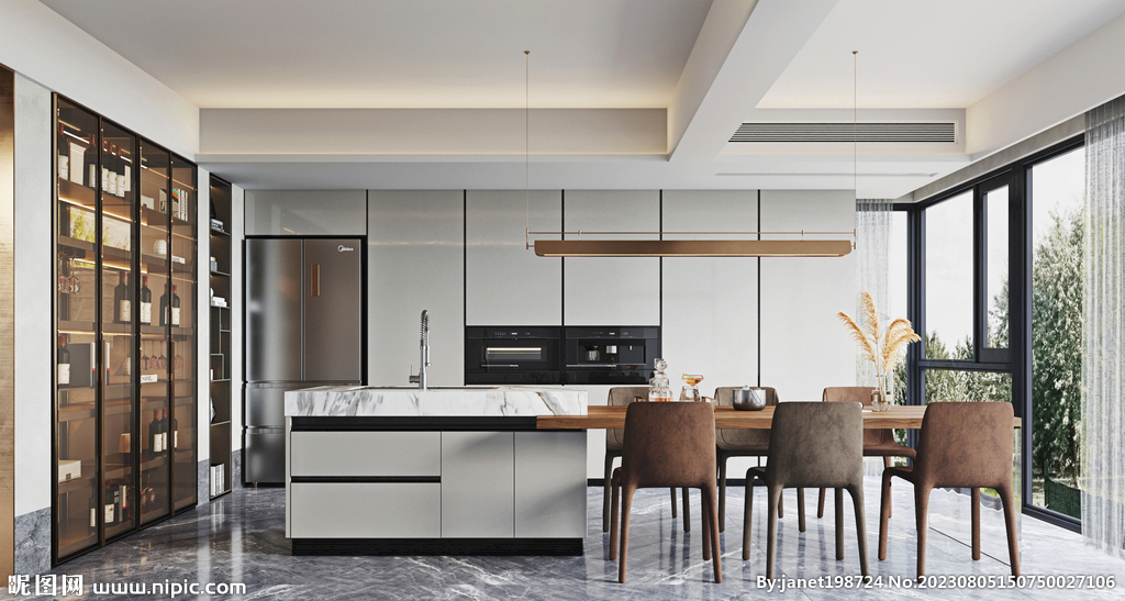 现代轻奢 开放式西厨