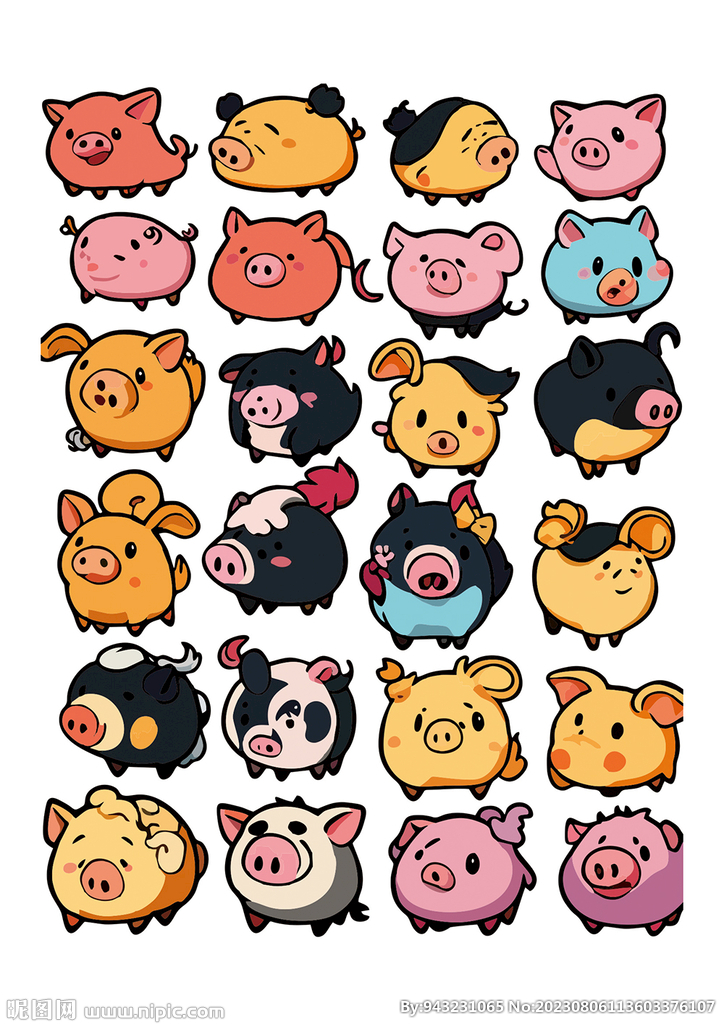 卡通猪图标