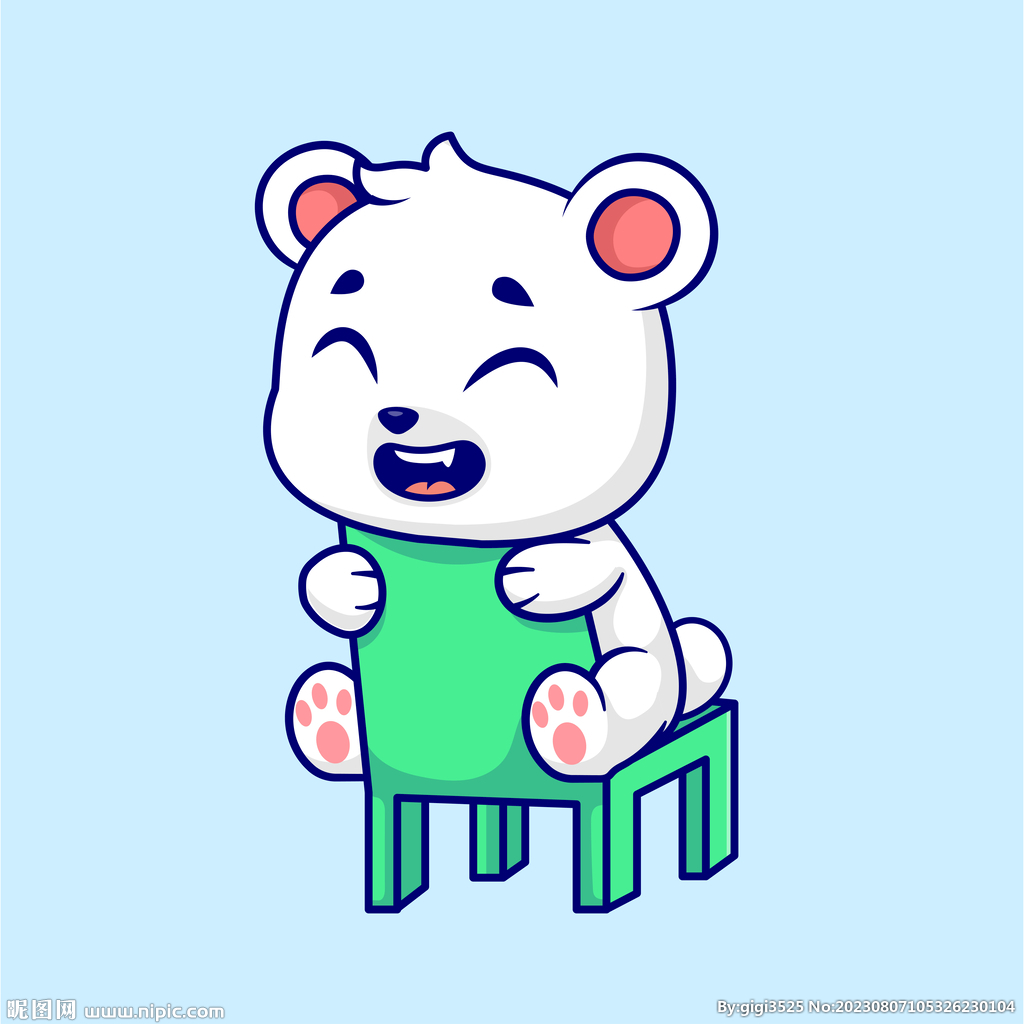 矢量卡通北极熊