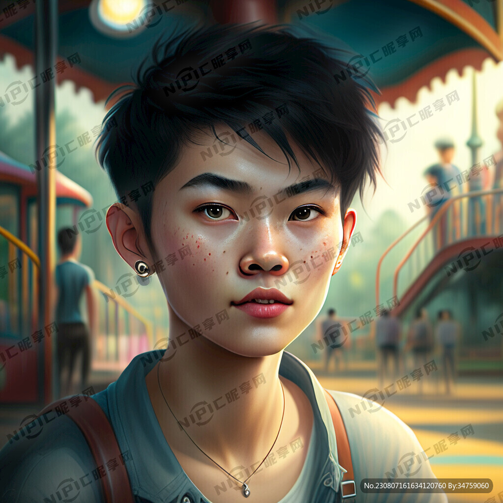 一个青年年龄十八岁身高矮头发短