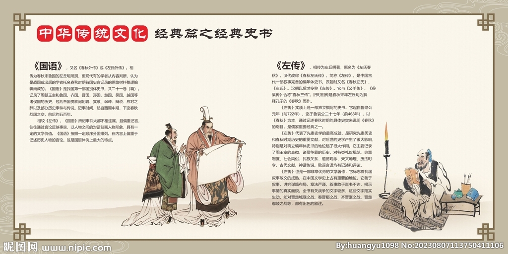 校园文化墙历史文化长廊展板