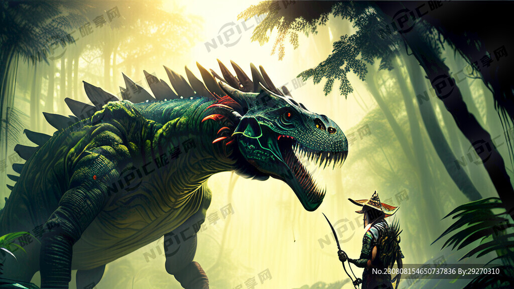 恐龙 霸王龙 热带雨林