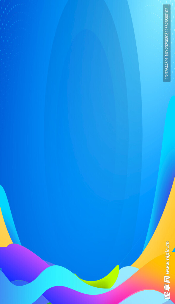 蓝色线条商务波浪线动感