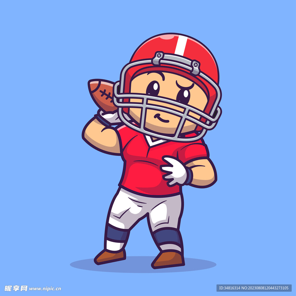 卡通橄榄球运动活动