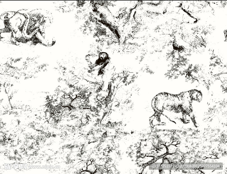 大牌花 森林老虎