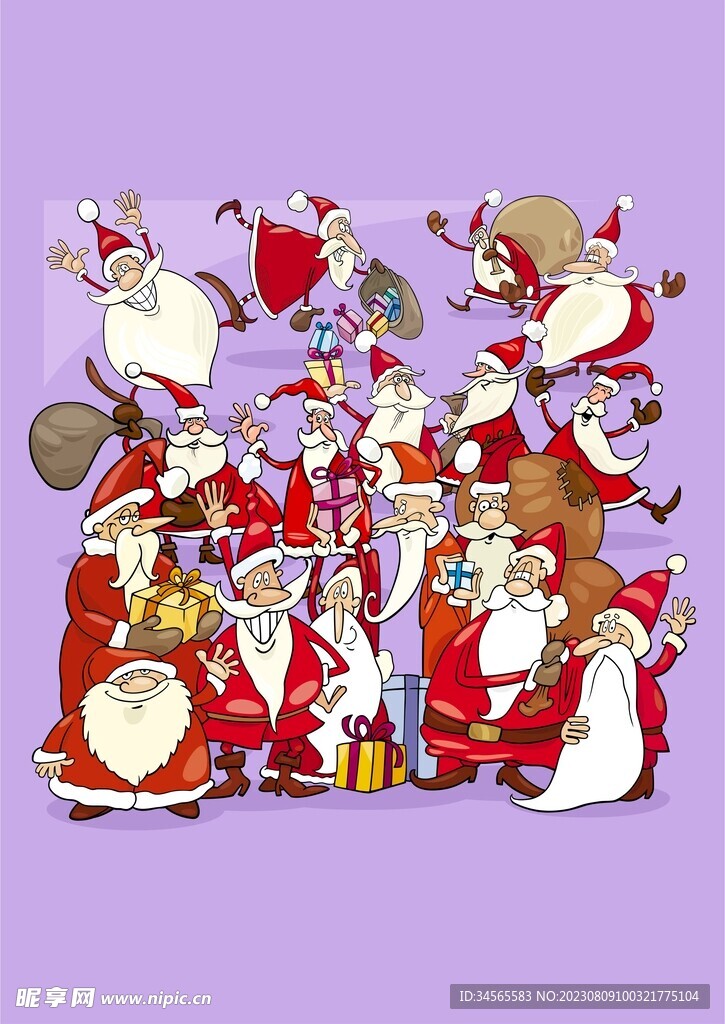 圣诞节圣诞老人派礼物