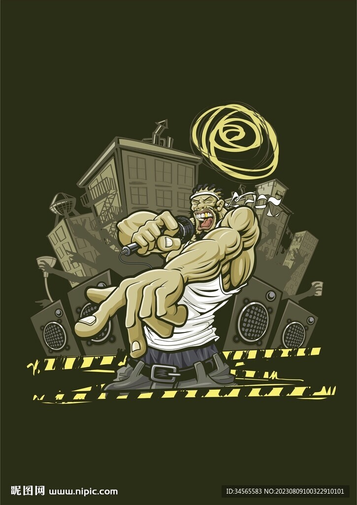 说唱巨汉猛男咆哮金牙齿