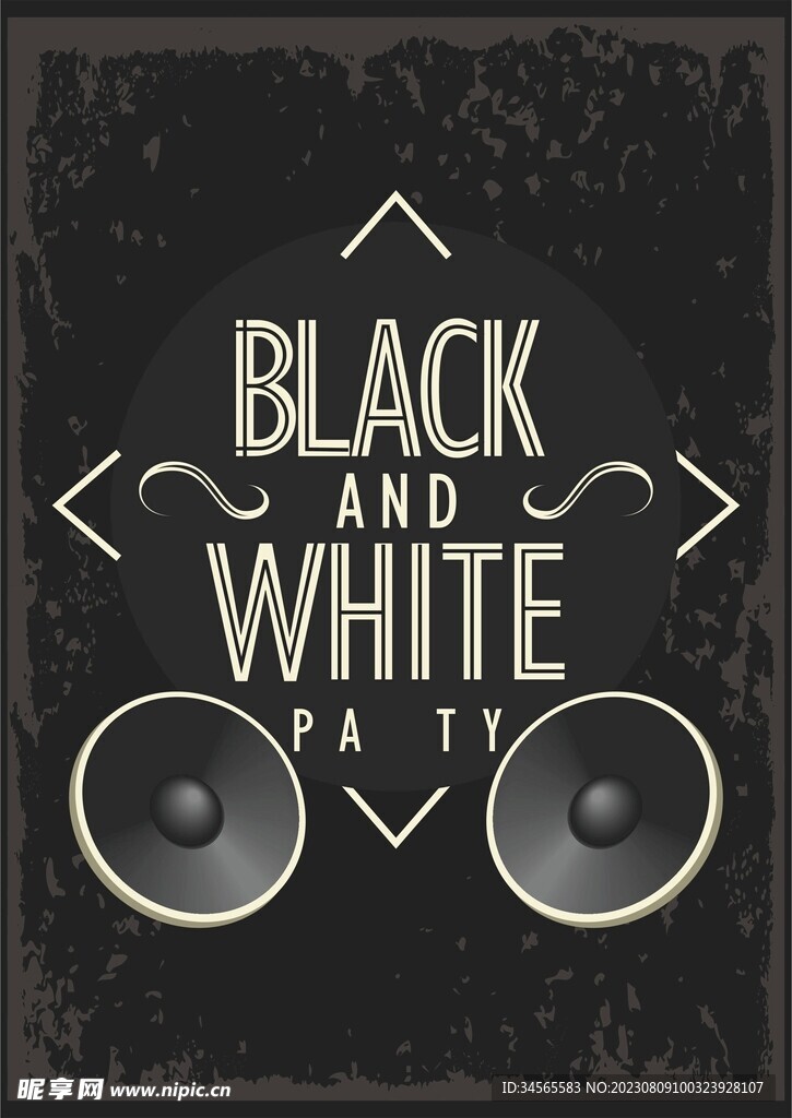 音响海报黑白经典