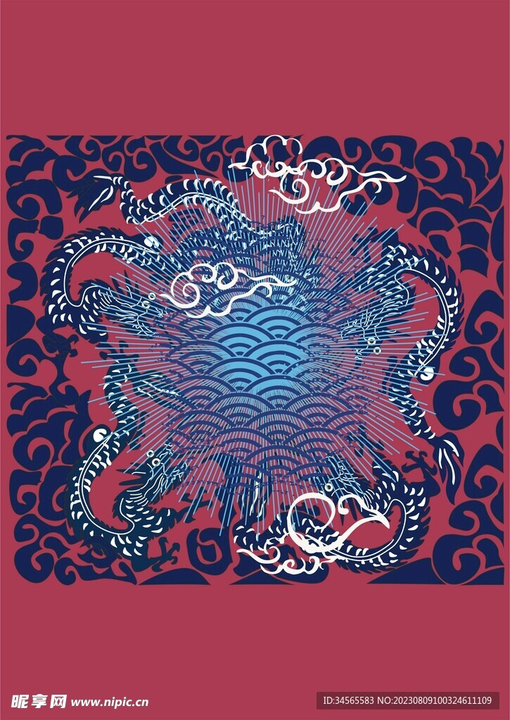 中国龙图腾圣光