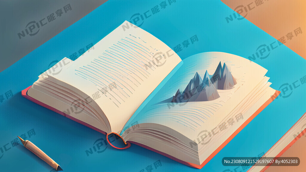 在一个蓝色的背景中