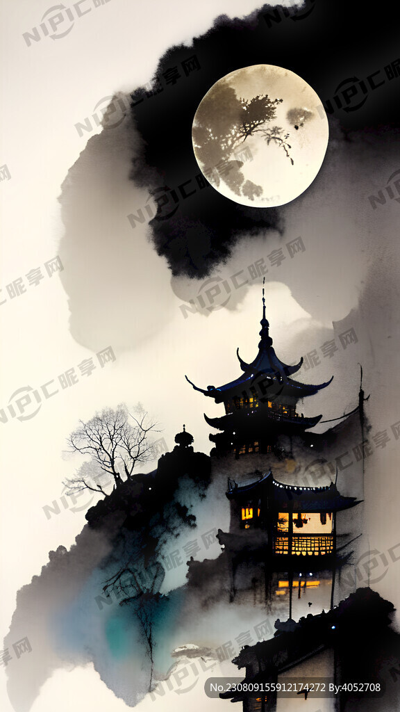 一条中国龙 飞在中国古城内