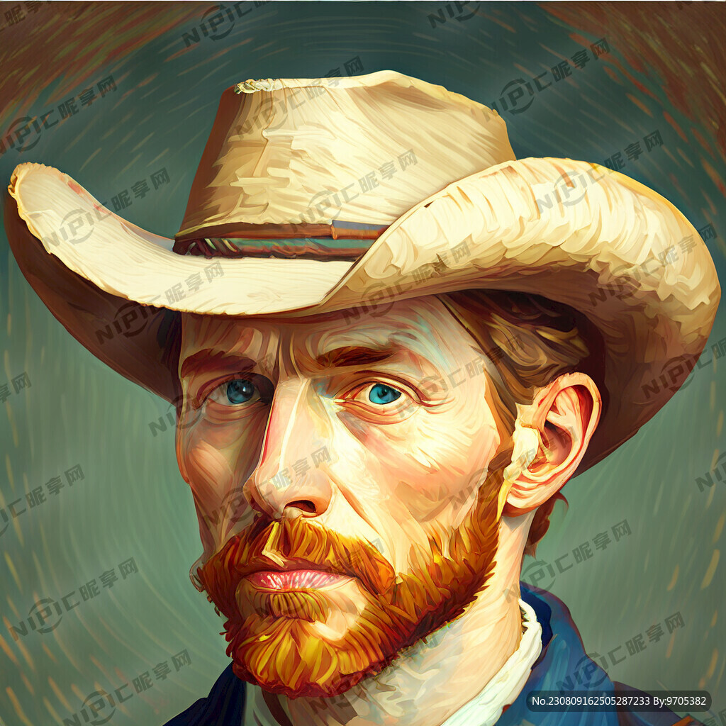 王艺西梵高自画像