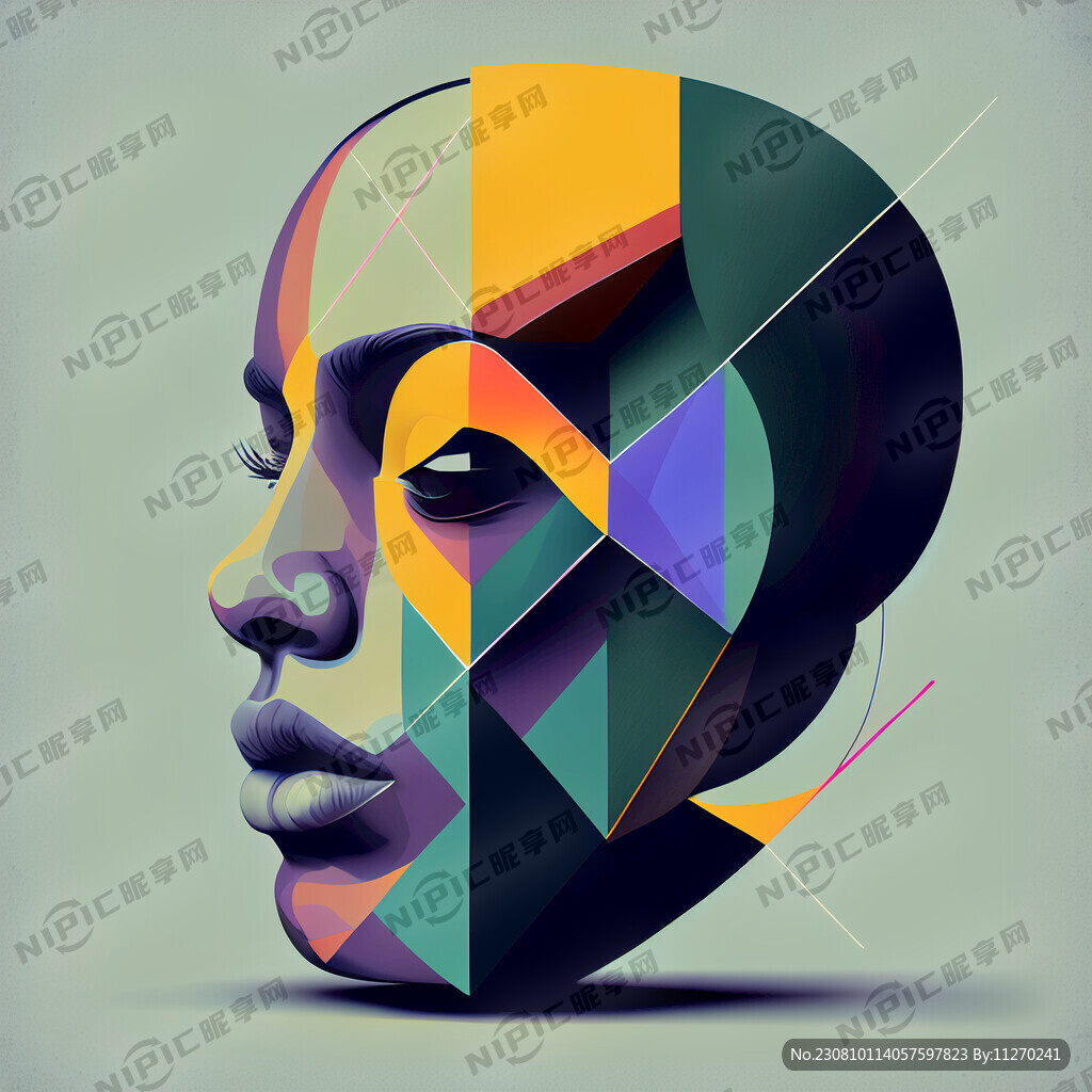 用几何描绘出一二三的图形