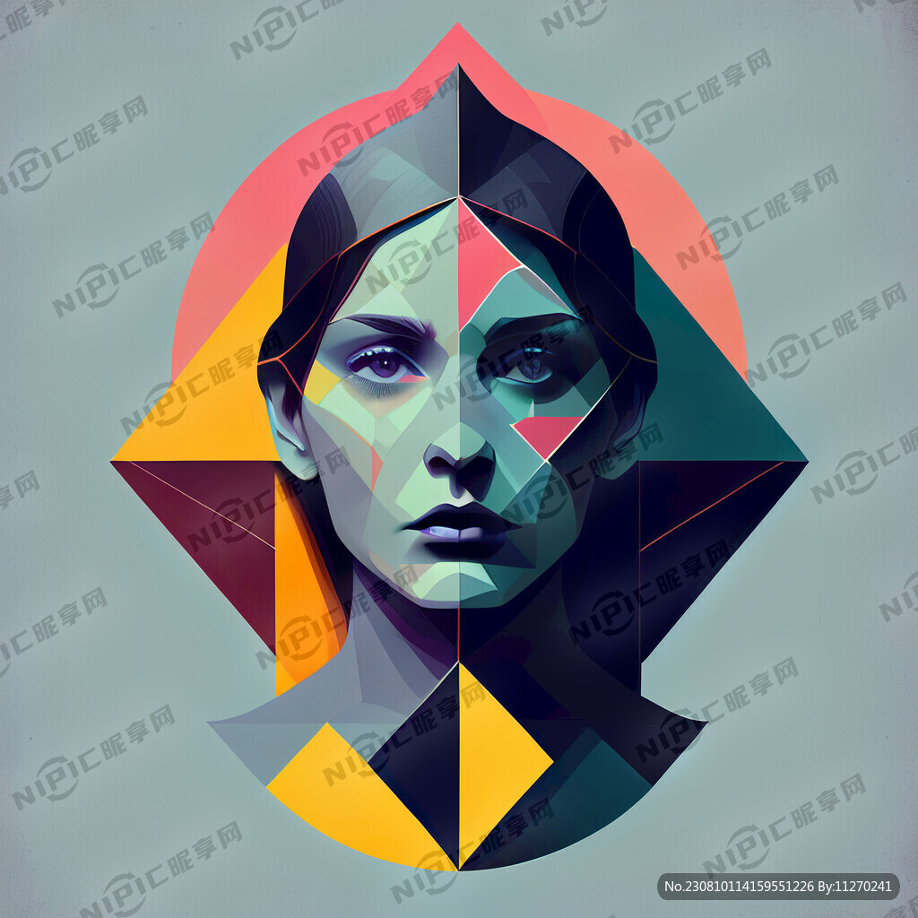 用几何描绘出代表一二三的图形