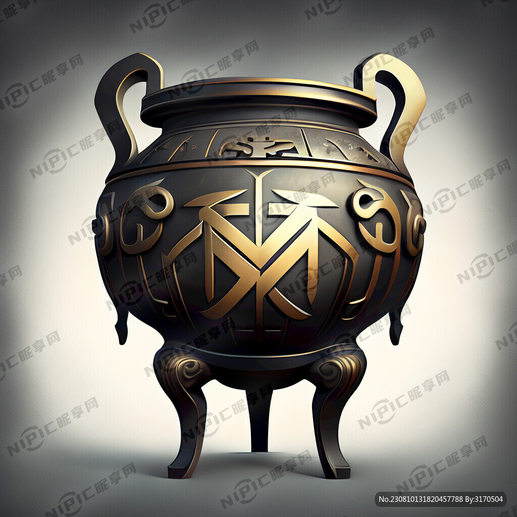 标志 京字的变形 鼎的外形