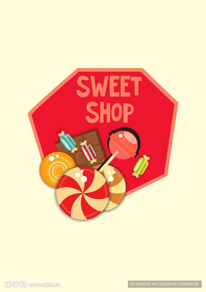 糖果店logo棒棒糖圣诞节
