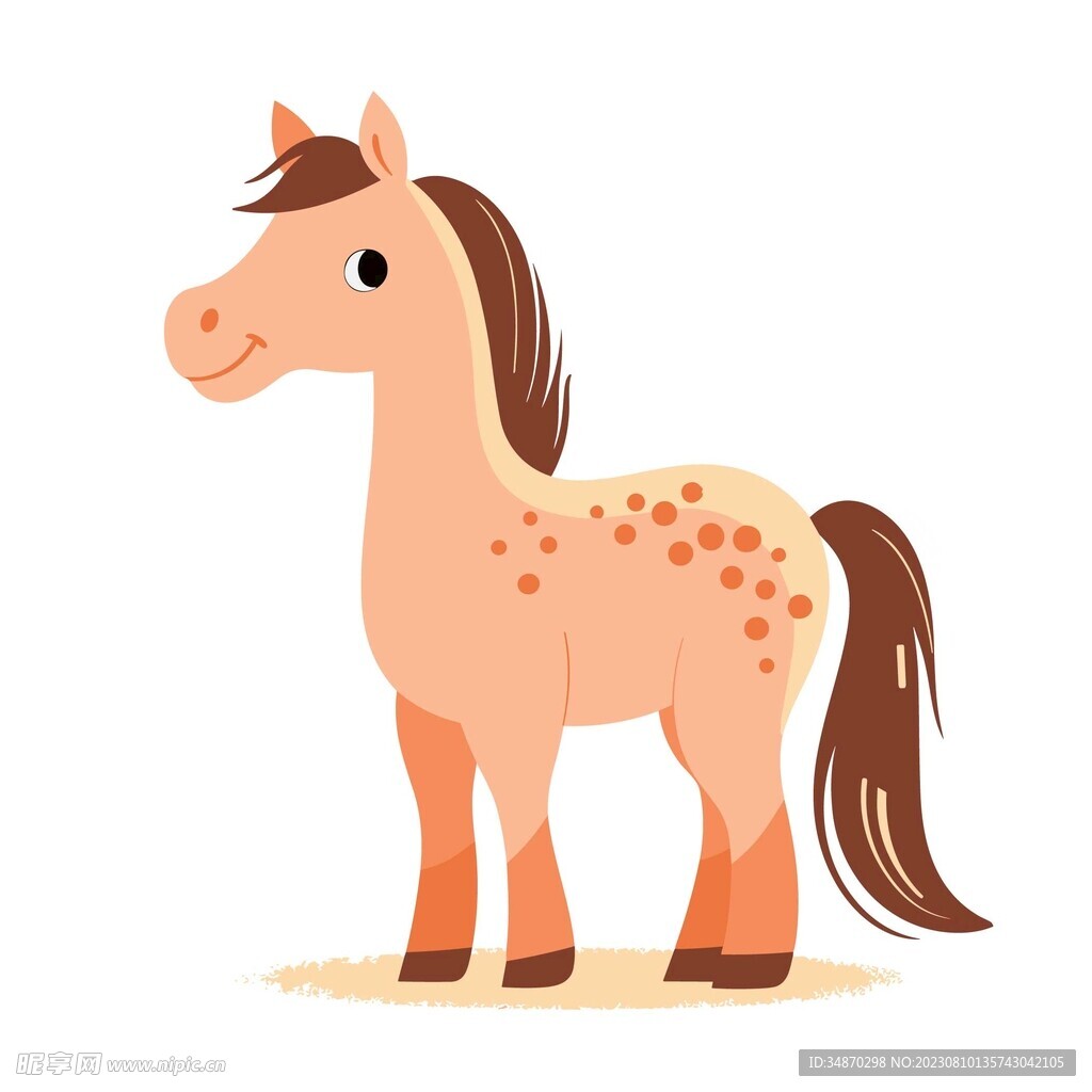可爱小马矢量素材