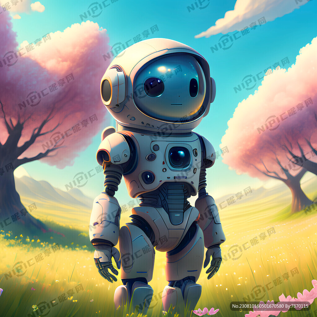 梦幻场景壮丽风光春天景色太空服