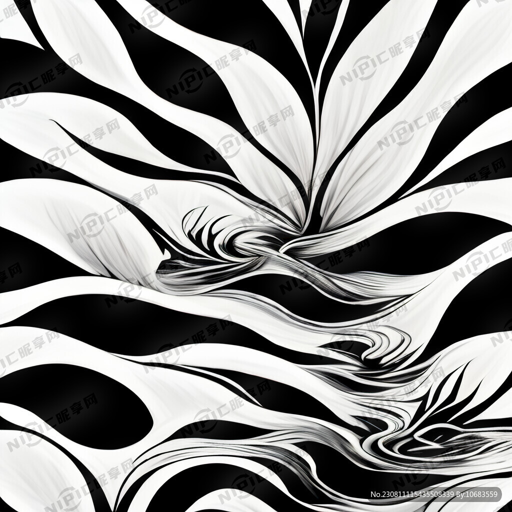 河水流动的黑白花纹