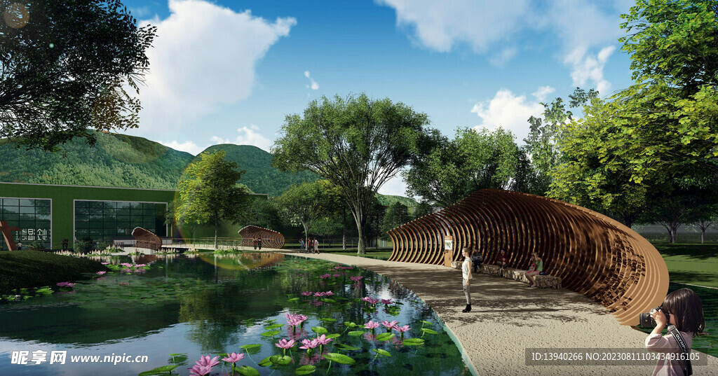 森林湿地公园效果图