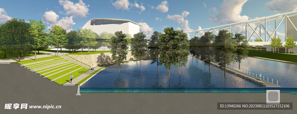 水森林剖面效果图