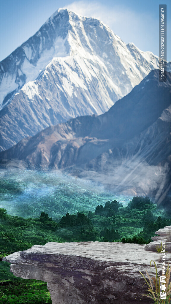 雪山直播背景 